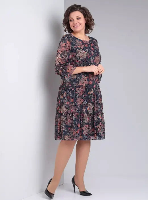 Mirella | Blomstret bohemekjole