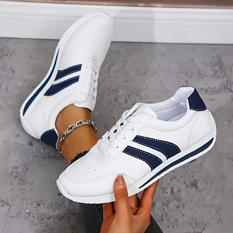 Lisa | Hvide sneakers med kontraststriber
