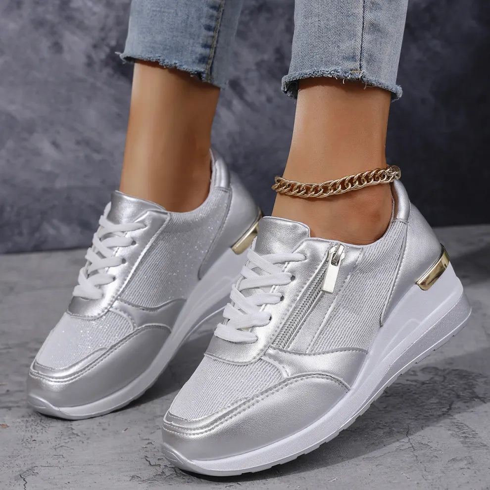 Stéphanie | Metallic-sneakers