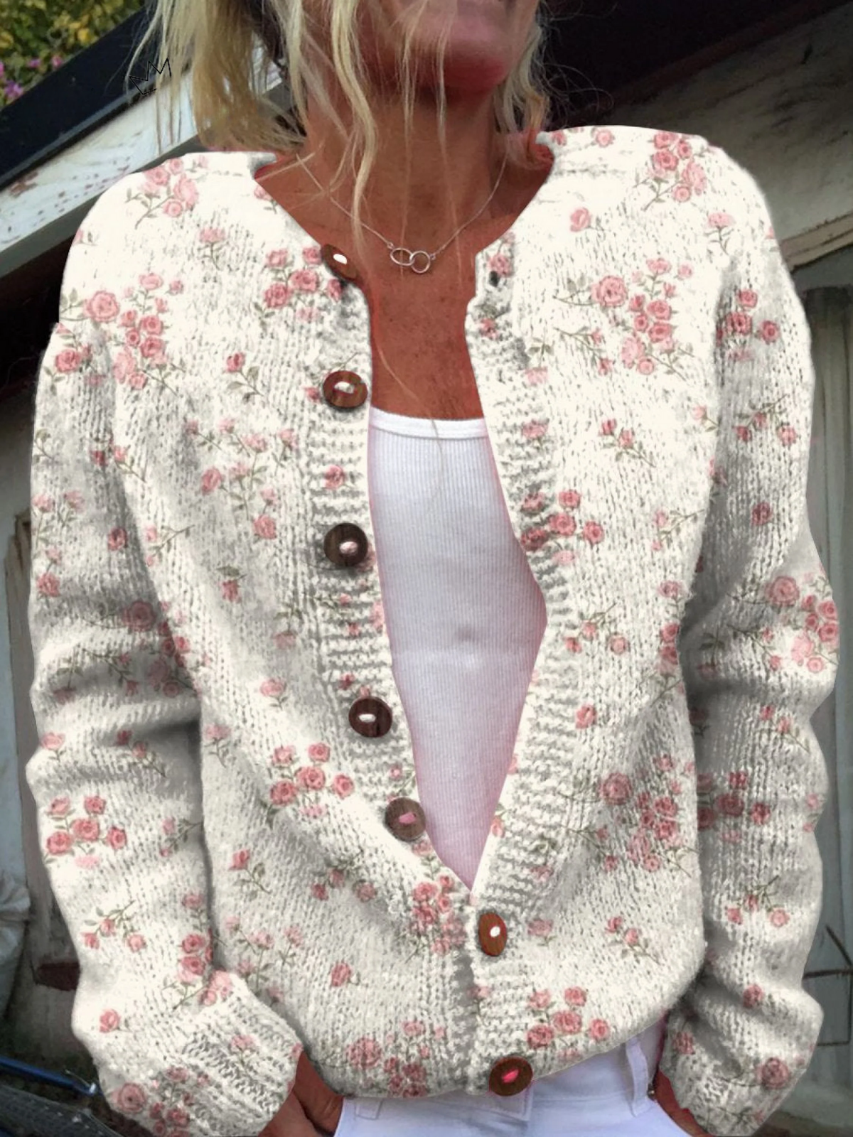 Rose | Cardigan med roser