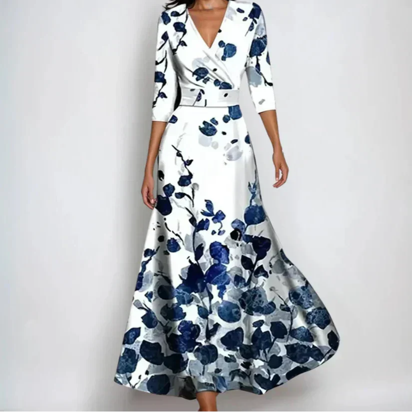 Blanca | Blomstret bohemekjole