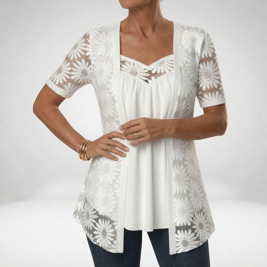 Prudence | Blondebluse med firkantet hals