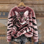 Marie | Blød sweater med kattemotiv