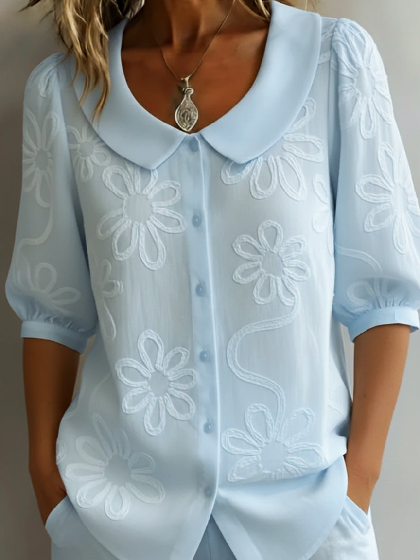 Rose | Let bluse med blomsterprint