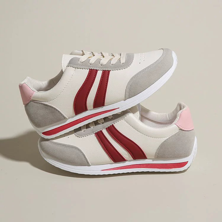 Lisa | Hvide sneakers med kontraststriber