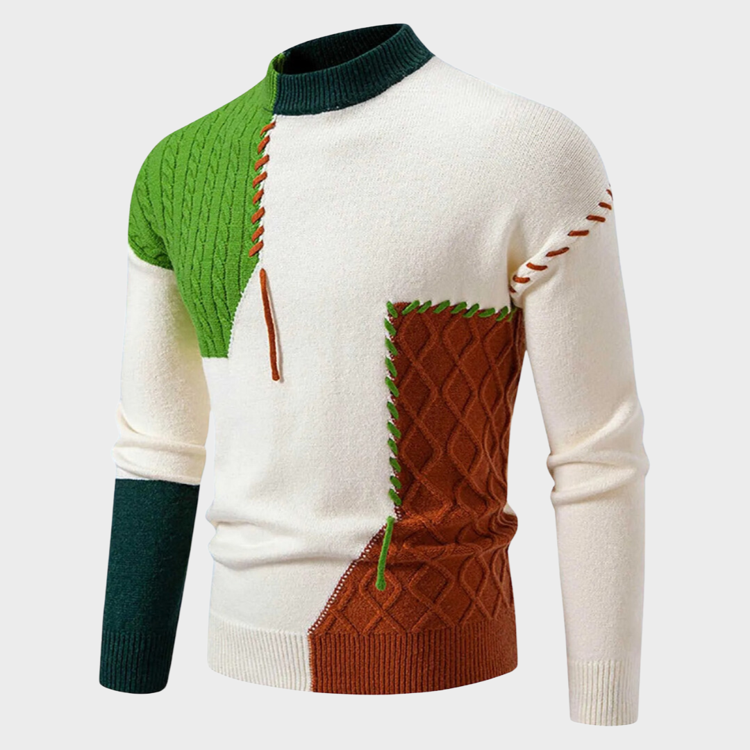 Elie | Pullover med tofarvet mønster