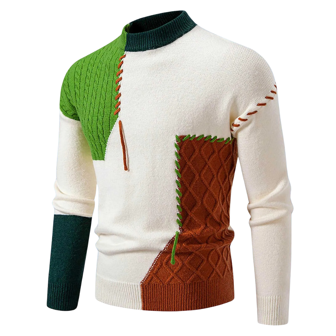Elie | Pullover med tofarvet mønster