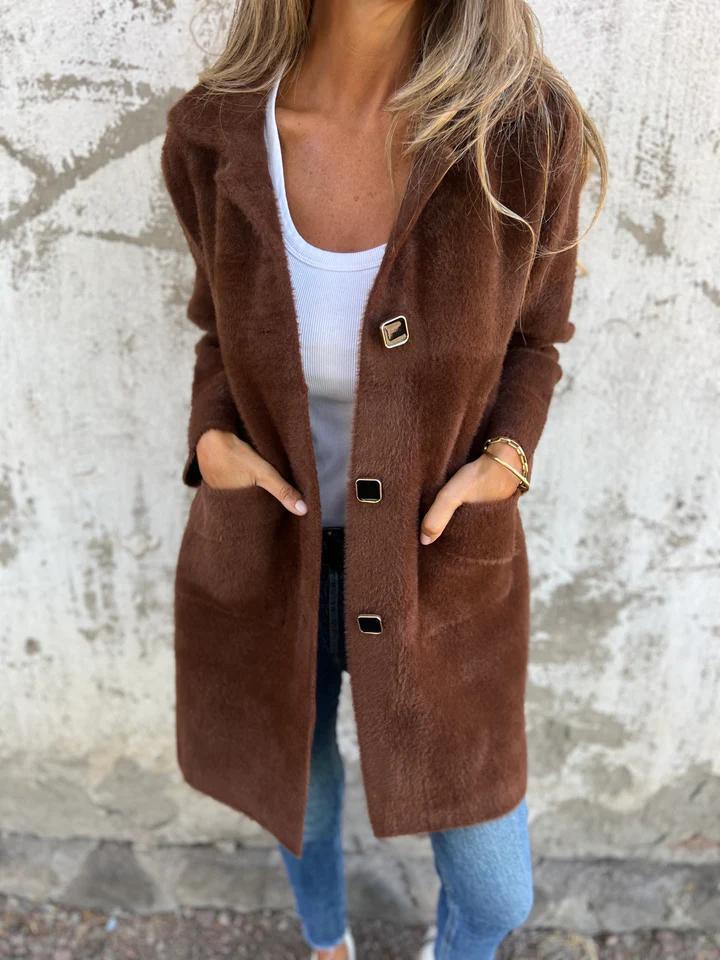 Marjorie | Lang jakke med reverskrave