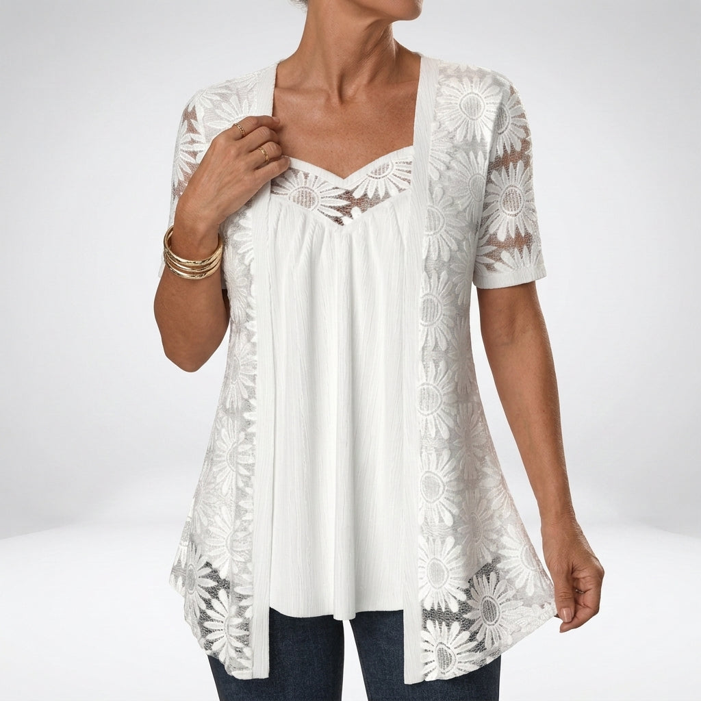 Prudence | Blondebluse med firkantet hals