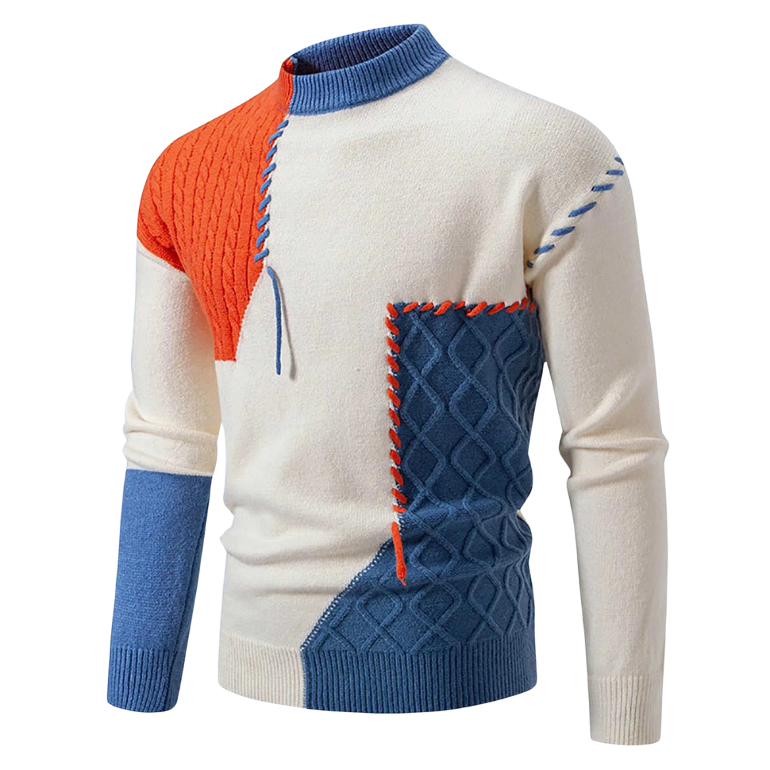 Elie | Pullover med tofarvet mønster