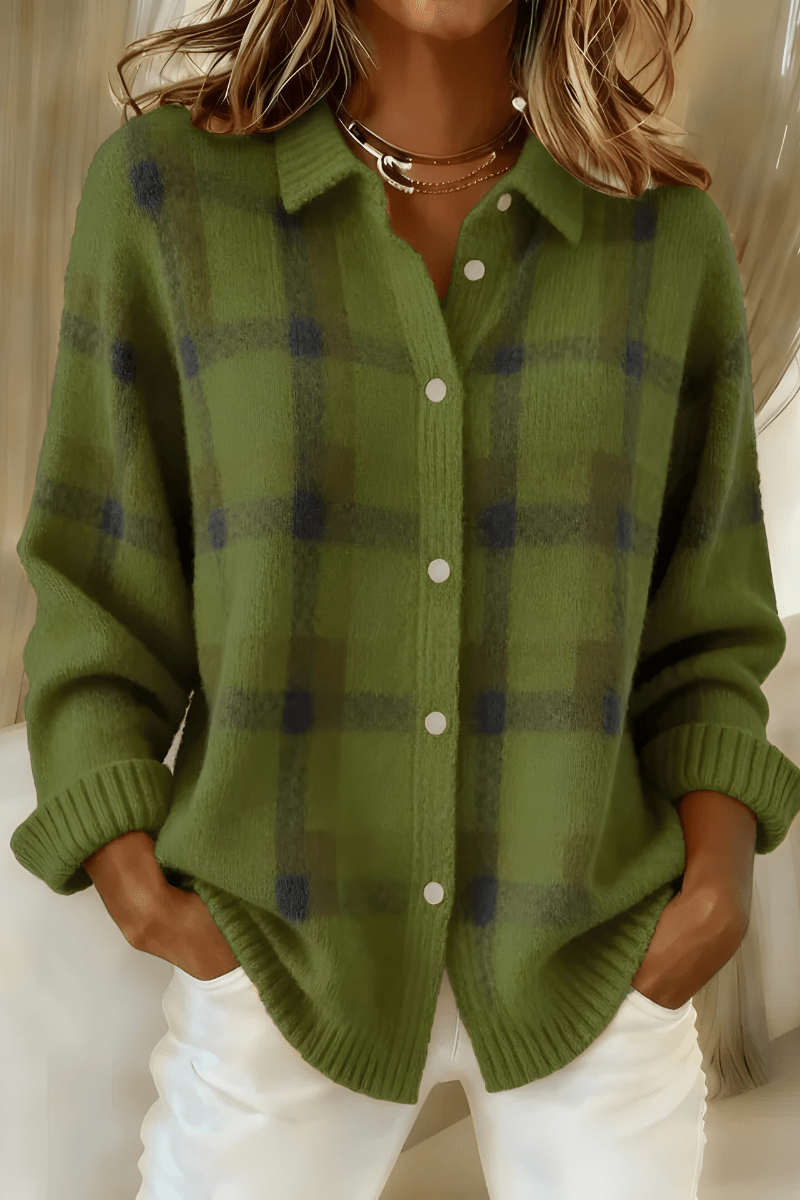 Margot | Blød cardigan med tern