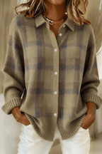 Margot | Blød cardigan med tern