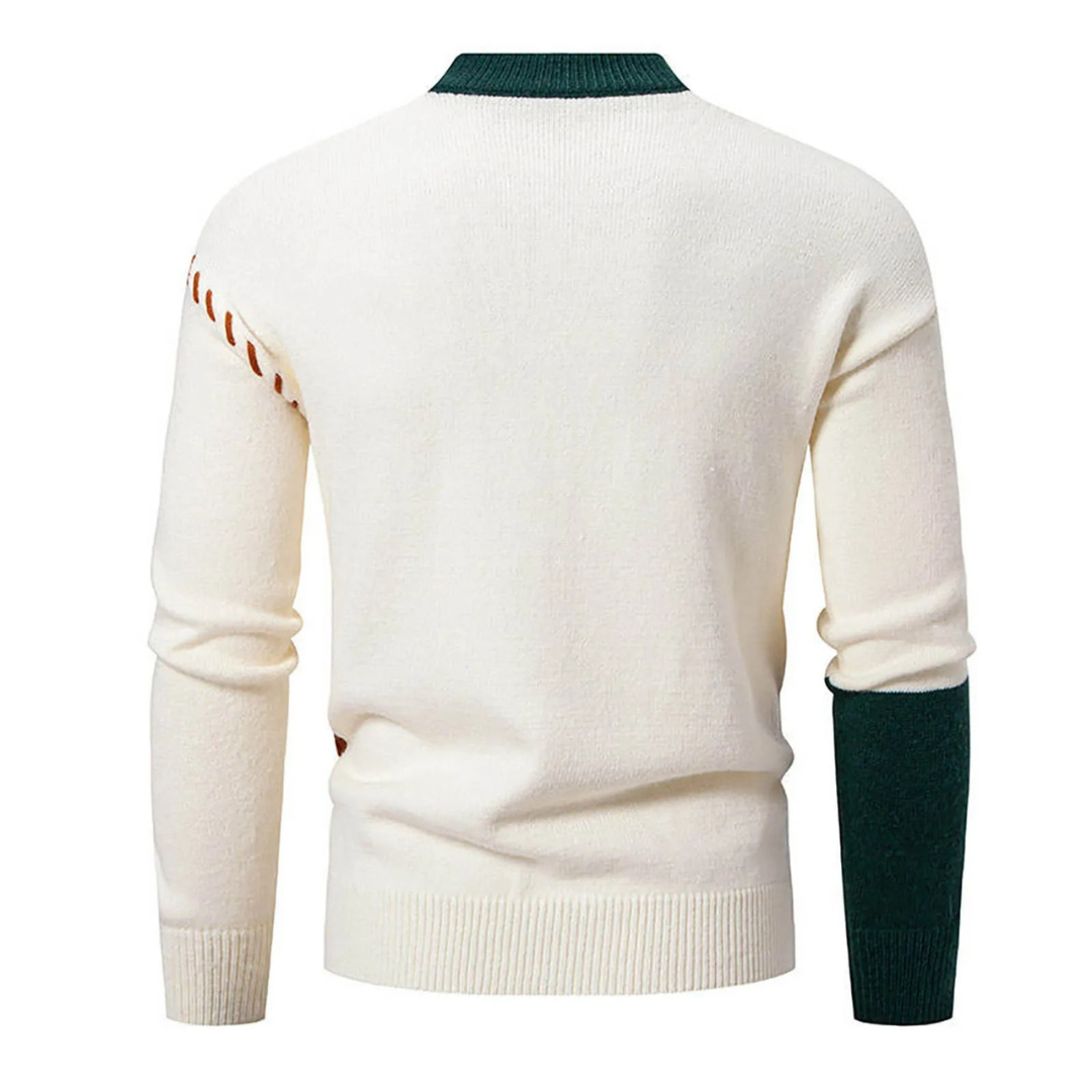 Elie | Pullover med tofarvet mønster