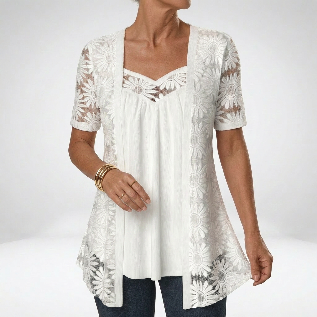 Prudence | Blondebluse med firkantet hals