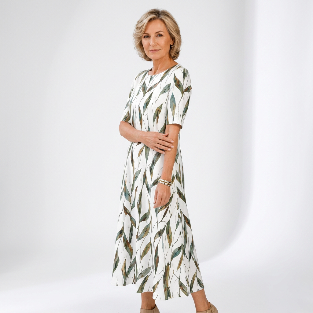 Brunehaut | Mønstret midikjole