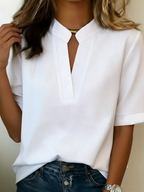 Adèle | Elegant bluse med struktureret krave