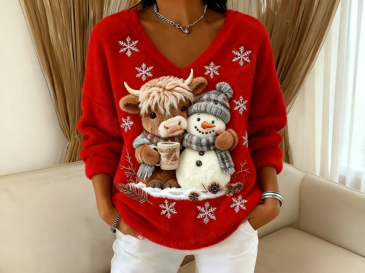 Joséphine | Julesweater med snemand