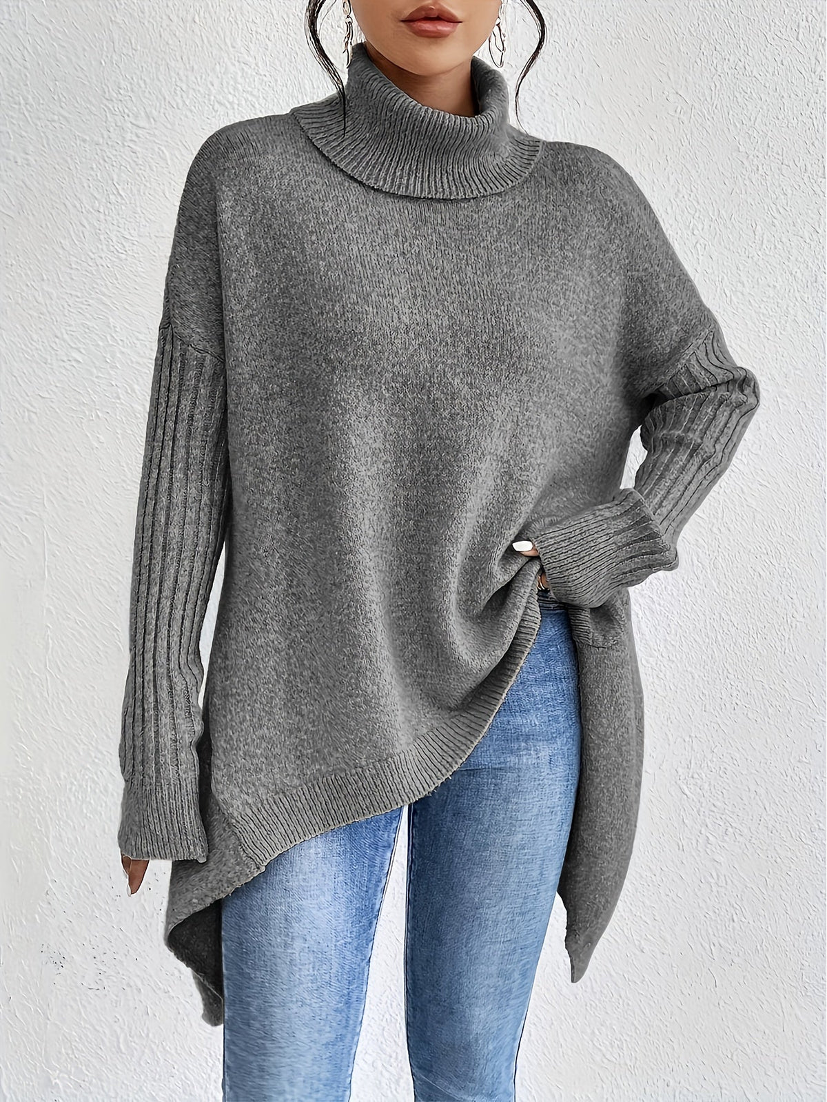 Léna | Oversized sweater med høj hals