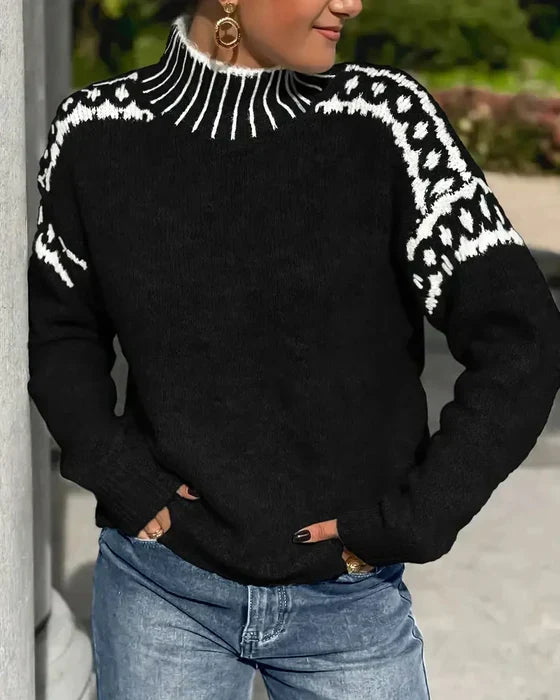 Mathilde | Nordisk sweater med høj hals
