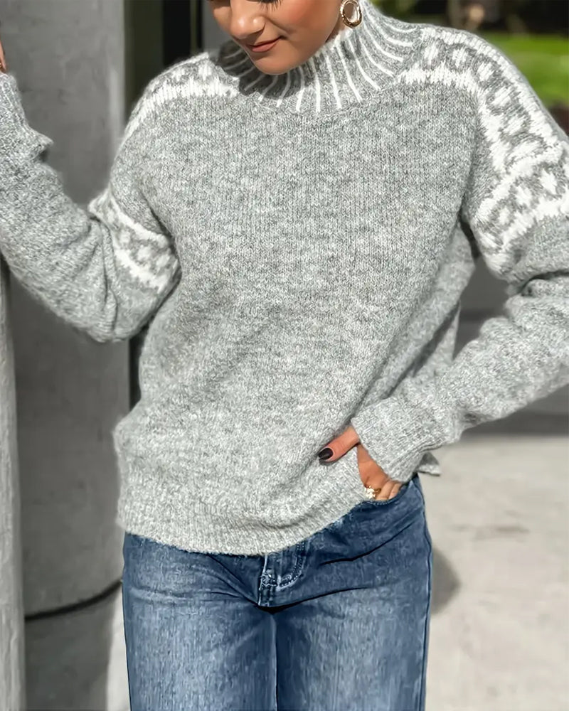 Mathilde | Nordisk sweater med høj hals