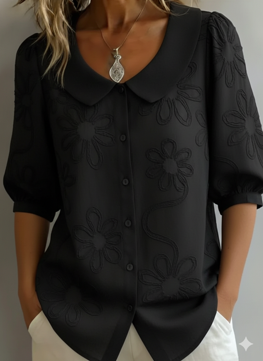 Rose | Let bluse med blomsterprint