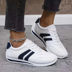 Lisa | Hvide sneakers med kontraststriber
