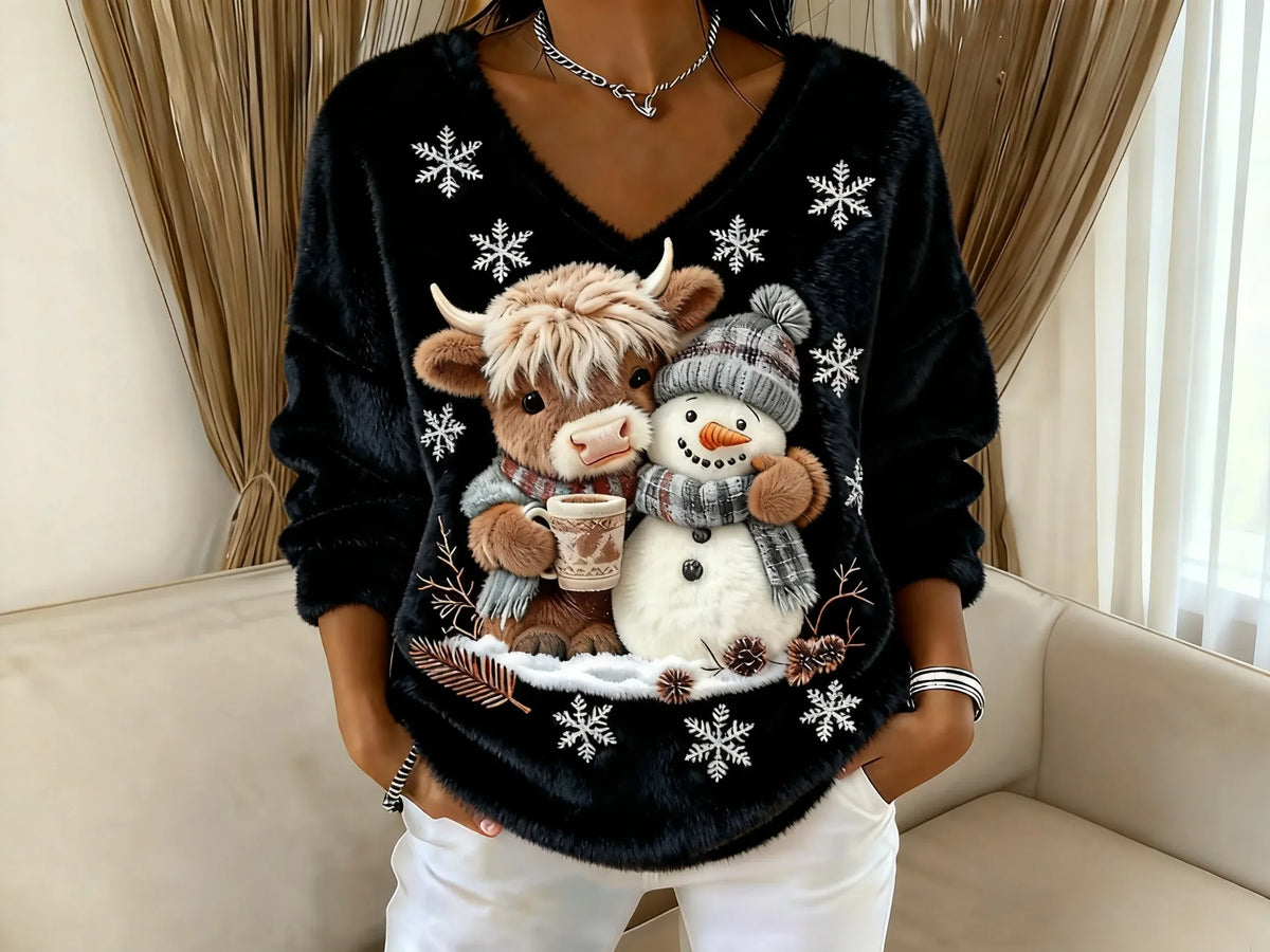 Joséphine | Julesweater med snemand