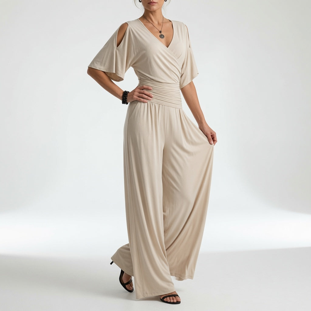 Marcelline | Slå-om-jumpsuit med markeret talje