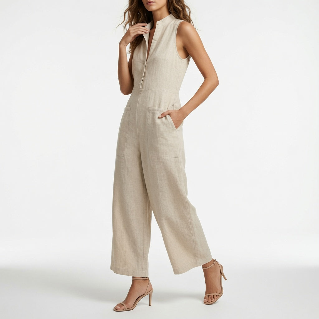 Cléa | Minimalistisk jumpsuit med lommer