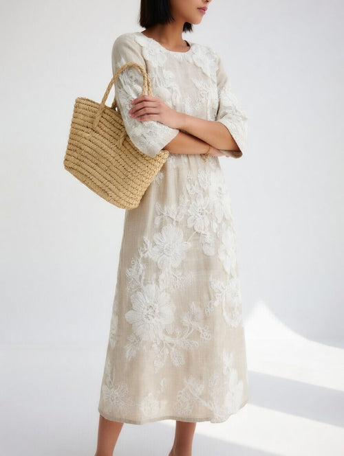 Ariella | Blomstret midikjole