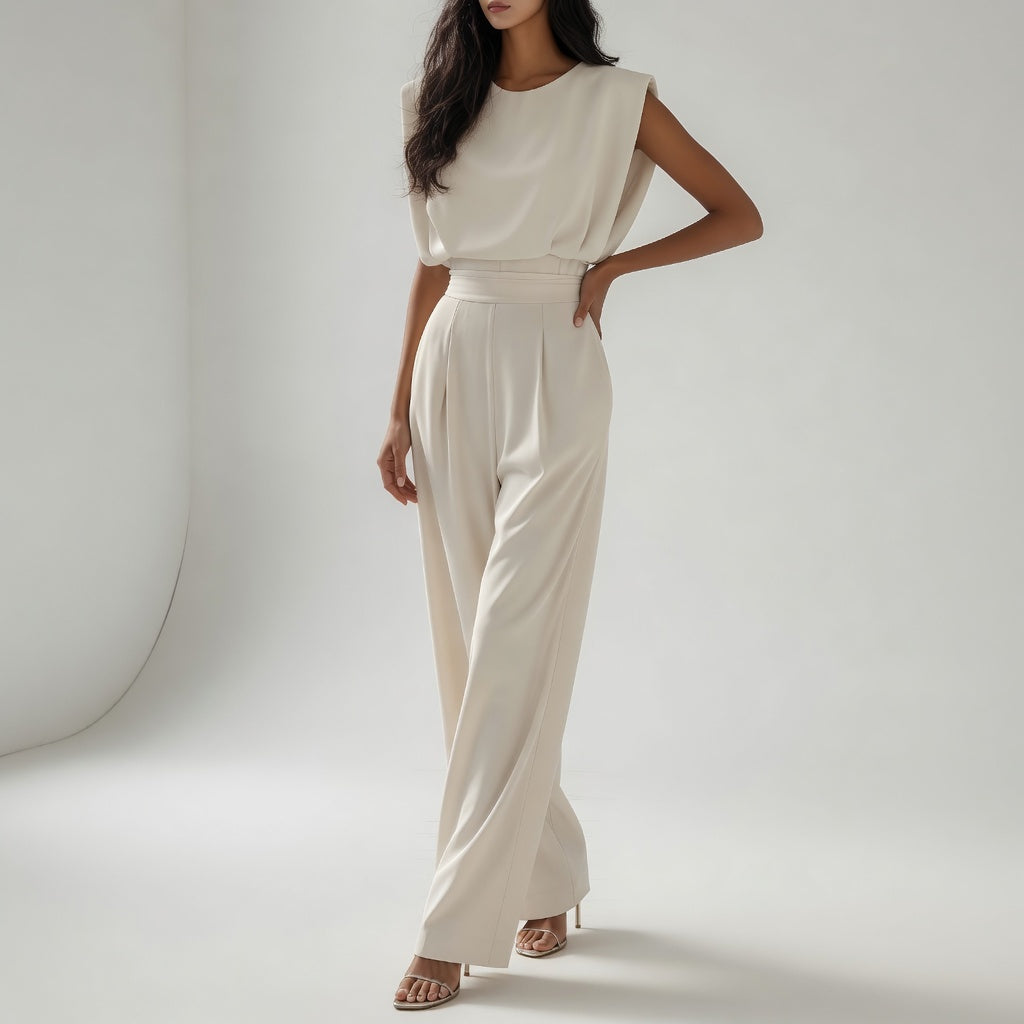 Clarence | Struktureret ærmeløs jumpsuit