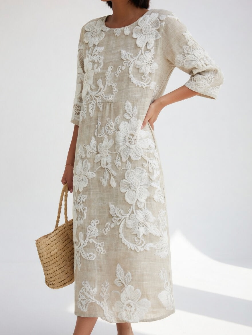 Ariella | Blomstret midikjole