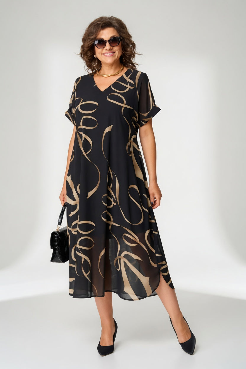 Perrette | Bohemekjole med print