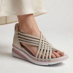 Annette | Flettede sandaler med krydsremme