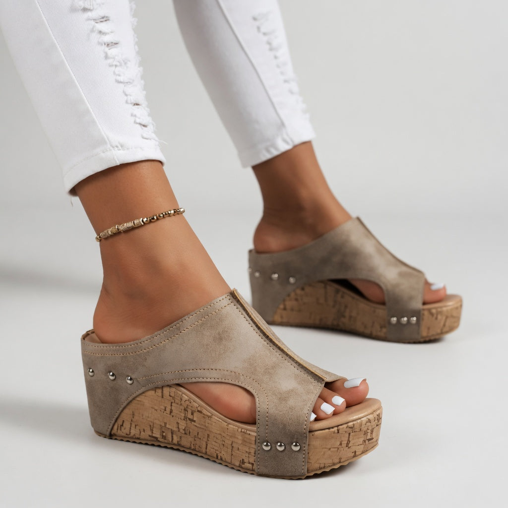 Guillemette | Platformsmules i korklook