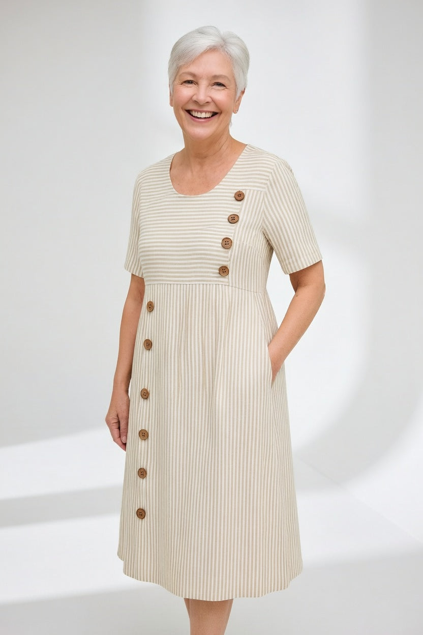 Lilas | Stribet bohemekjole