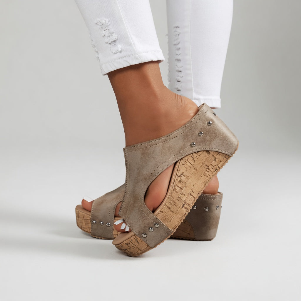 Guillemette | Platformsmules i korklook
