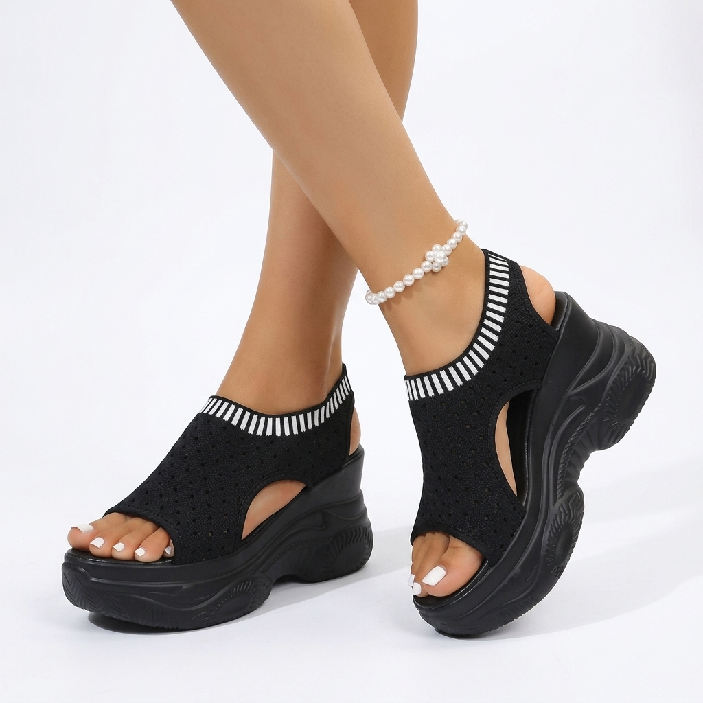 Francine | Platformssandaler med rhinsten