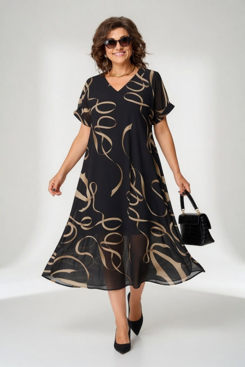 Perrette | Bohemekjole med print