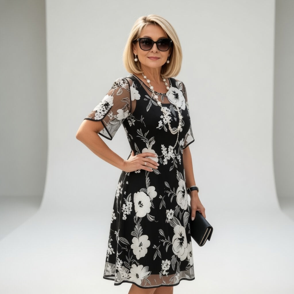 Louane | Blomstret midikjole