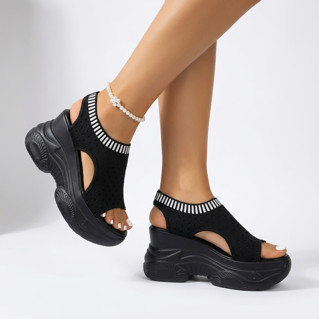 Francine | Platformssandaler med rhinsten