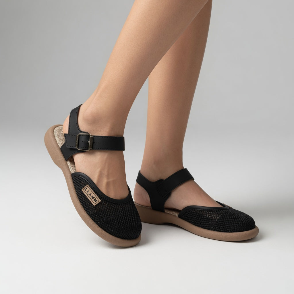 Ava | Flade sandaler med spænde