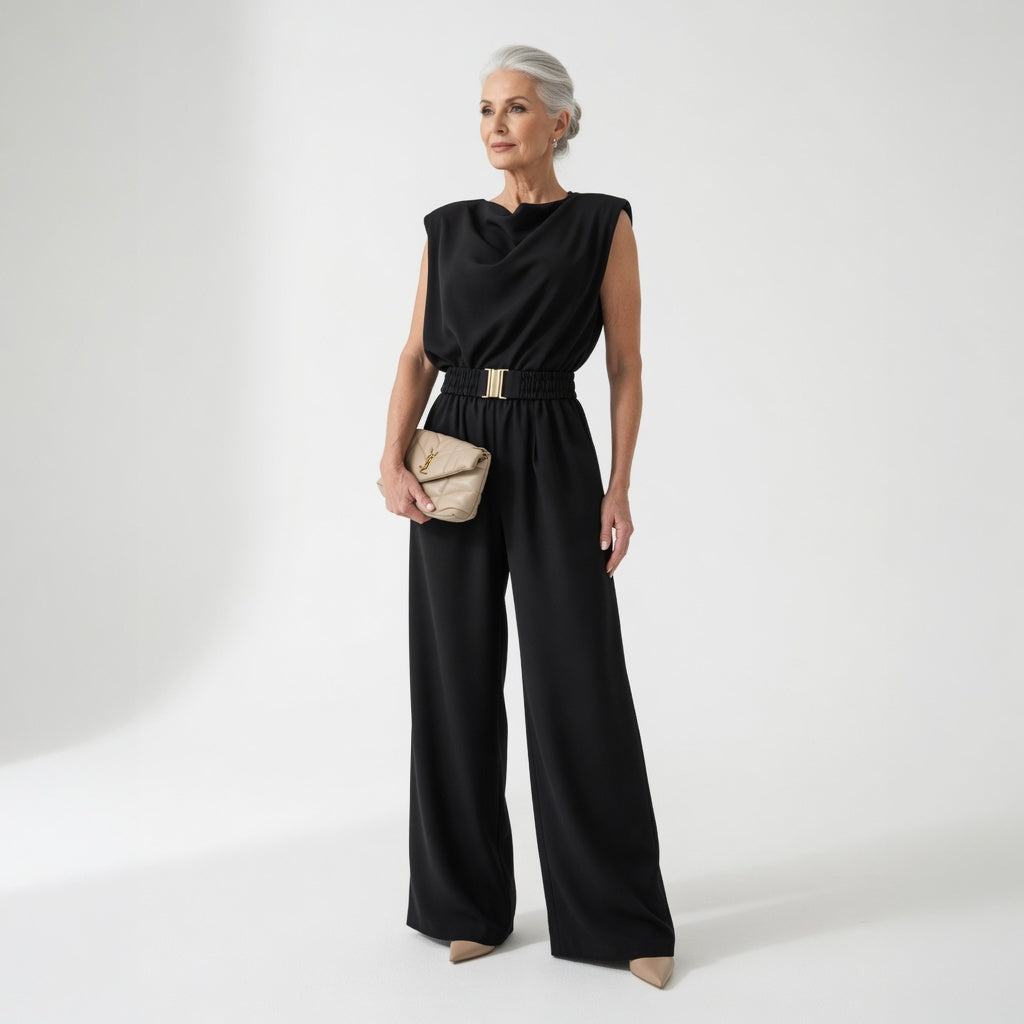 Thelma | Stretch-jumpsuit med bælte