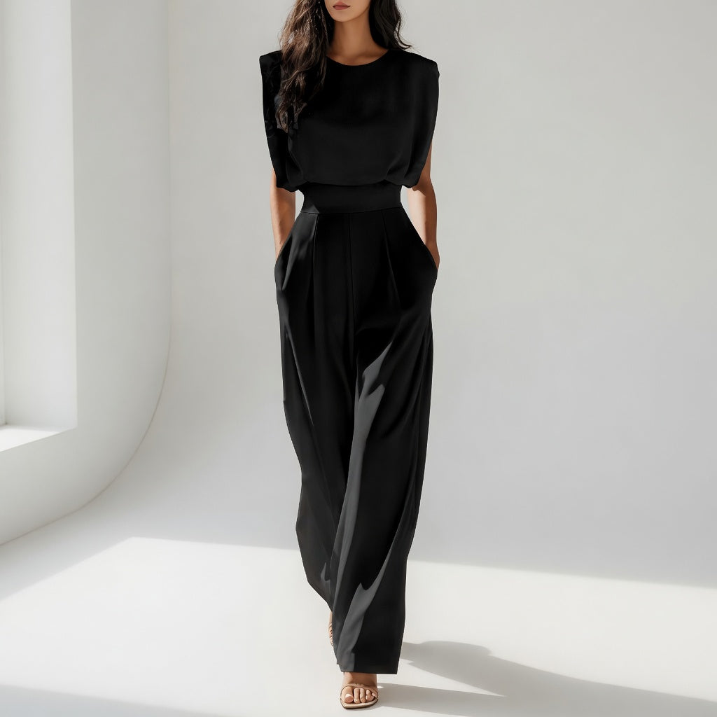 Clarence | Struktureret ærmeløs jumpsuit