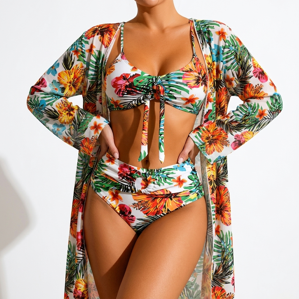 Maelia | Bikini med tropisk blomsterprint