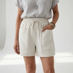 Lana | Højtaljede shorts med snøre