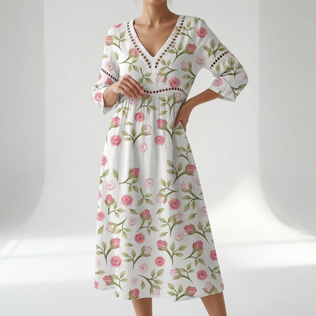 Pétula | Blomstret bohemekjole