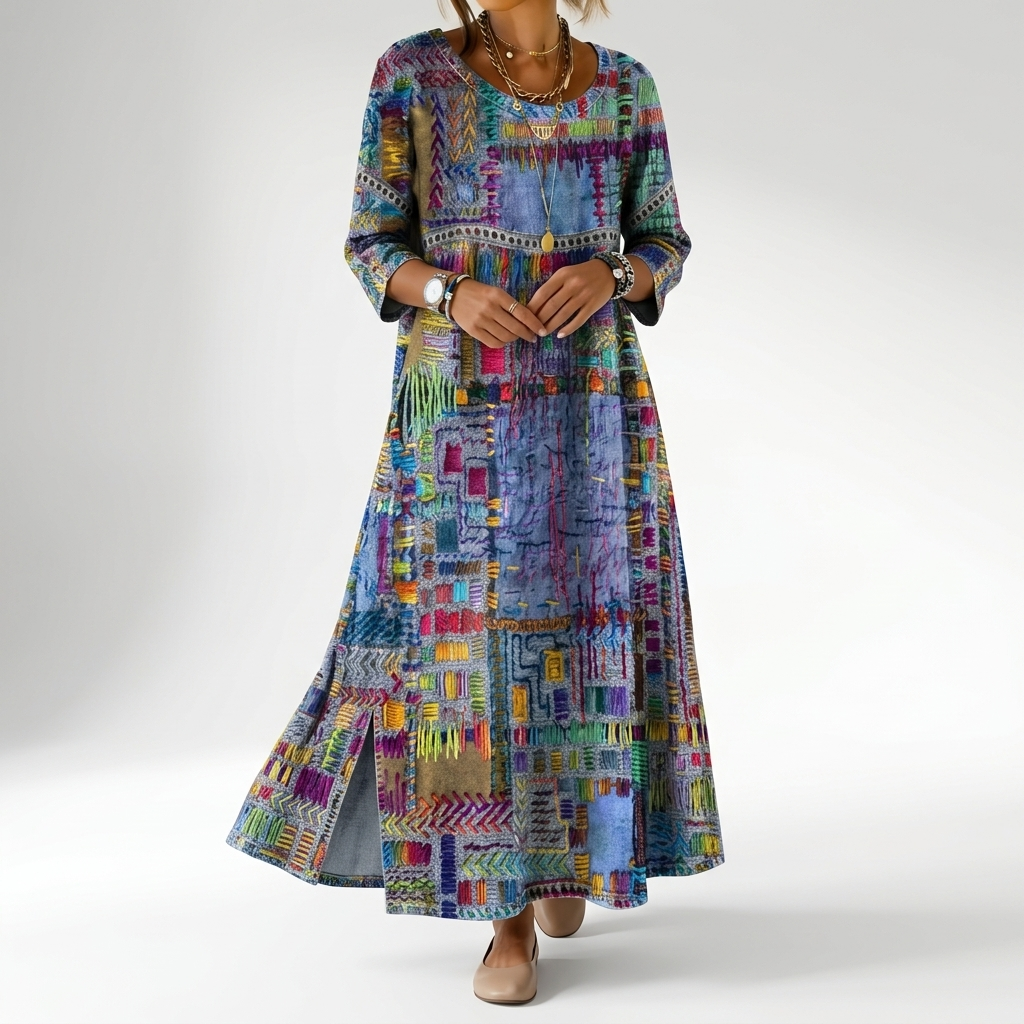 Jehanne | Bohemekjole med print