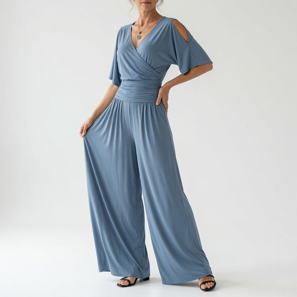 Marcelline | Slå-om-jumpsuit med markeret talje