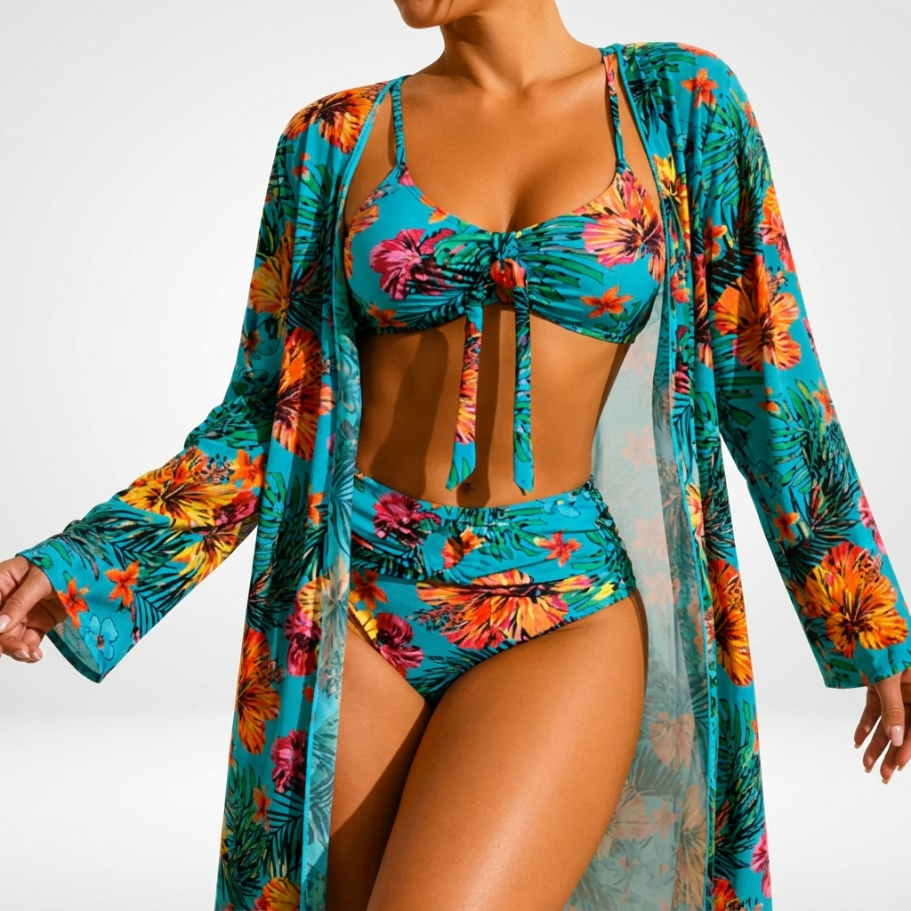 Maelia | Bikini med tropisk blomsterprint